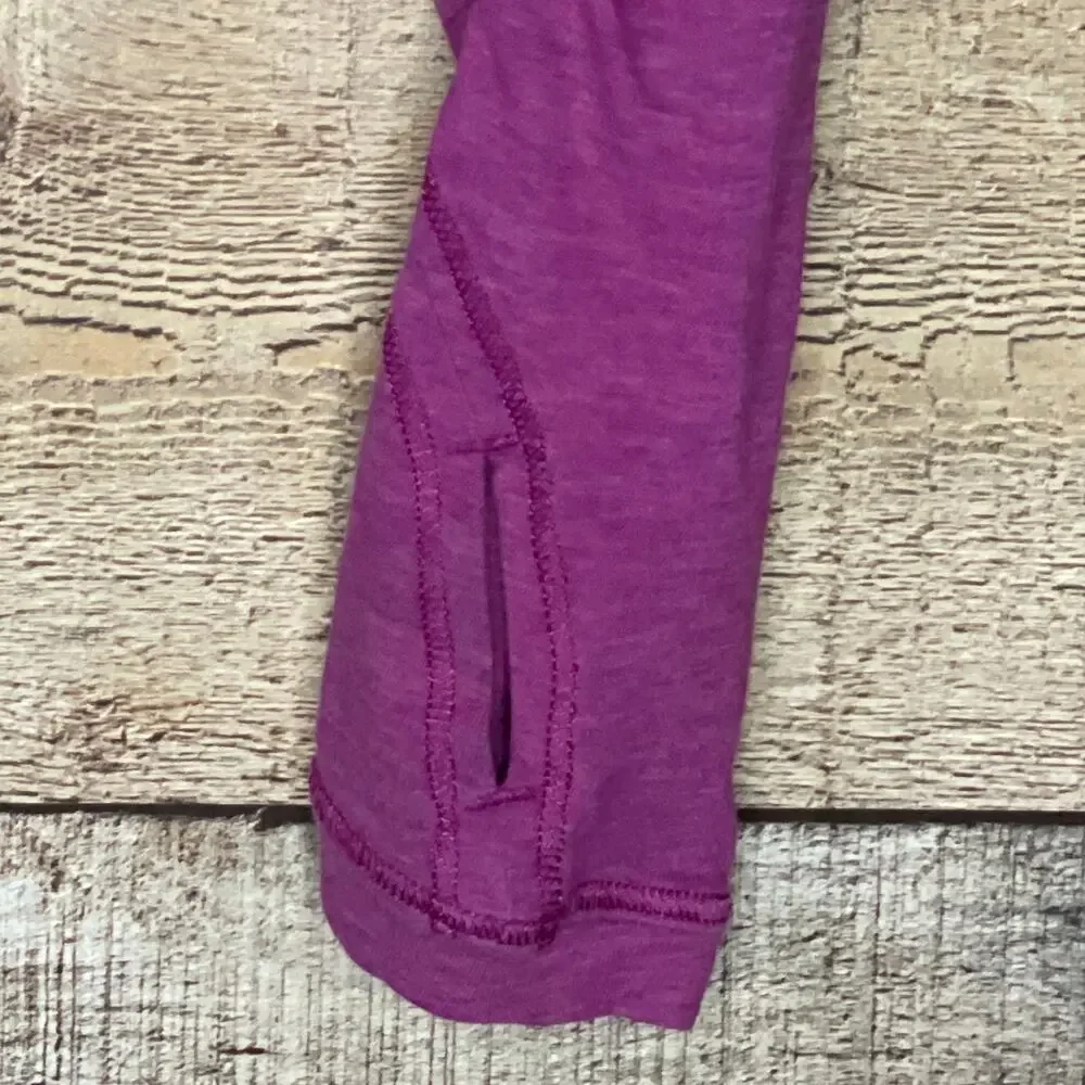 Ivivva Four Count Shrug Long Sleeve Top Twist Front Violet Purple Size 8
